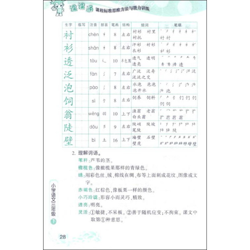 >> 文章内容 >> 三年级下册语文第三课荷花词语盘点  三年级下册学过