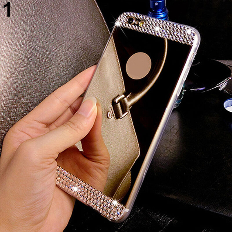 Ultra-thin Mirror Transparent TPU Rhinestone Case Cover for iPhone 5 5S 6 6 Plus - Phone Covers & Cases - Joybuy.com