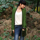 裂帛 新款女装 外套 拼色卷边<em>开衫毛衣</em>2. 休闲,