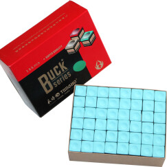 BUCK series英式美式台球杆专用巧克粉 俱乐部用 台球粉桌球杆枪粉油巧粉巧 绿色整盒价（144粒）
