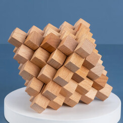 三格田（SANGTY） 传统原创木质孔明锁智力玩具八卦榫卯结构鲁班解锁儿童玩具 大菠萝