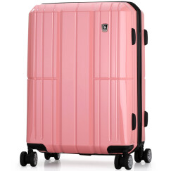 爱华仕（OIWAS）万向轮学生行李箱男 德国拜耳PC旅行密码箱 登机箱6176 商务拉杆箱 20英寸粉红色