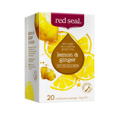 新西兰进口 Red seal 红印柠檬姜水果茶 无糖袋泡茶冷泡茶 20包/盒