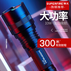 神火（SupFire）C8T6手电筒强光手电筒超长续航超亮远射小型迷你充电应急灯便携