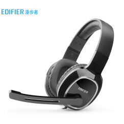 漫步者（EDIFIER）K815 头戴式立体声游戏耳机 电脑耳麦 绝地求生耳机 吃鸡耳机 办公教育 学习培训 黑色