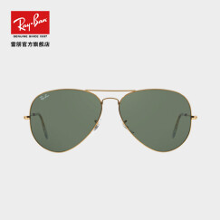 RayBan 雷朋太阳镜墨镜男女开车经典复古飞行员0RB3026【合并链接】 L2846金色镜框绿色镜片 尺寸62