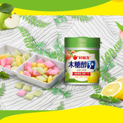 好丽友（orion）无糖口香糖木糖醇3+ 零食糖果檬萌C101g/瓶