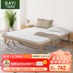 八益（BAYI）床垫 天然3D椰棕乳胶床垫硬棕垫薄款1.5m1.8米可定做榻榻米折叠床垫 亲肤棉织面料+斯里兰卡进口厚椰棕(棕芯5CM) 1200x1900mm
