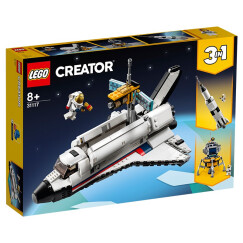乐高（LEGO）23年新品乐高LEGO创意百变三合一系列男女孩儿童拼装积木玩具礼物 31117航天飞机冒险