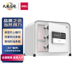 得力(deli)保险柜 高32cm入墙入柜密码保管箱 家用办公电子密码保管箱收纳箱 瑞锦33075