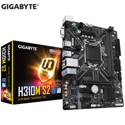 技嘉 H310主板 游戏 电脑主板 支持i3 9100F i5 9400F CPU 1151针 H310M S2 2.0【人气小板】 【主板/固态硬盘】金士顿UV400 120G