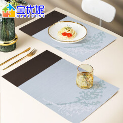 宝优妮餐垫隔热垫PVC硅胶大号儿童学生日式西餐垫家用餐具垫耐高温防烫