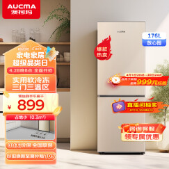 澳柯玛（AUCMA）冰箱家用租房用双开门电冰箱双门小冰箱二门小型冰箱节能低噪176升 以旧换新 BCD-176NE