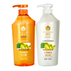 蜂花（BEE&FLOWER）健发男女士 含啤酒花 洗护套装洗550ml+护550ml