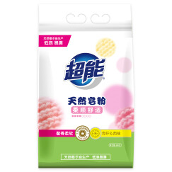 超能 天然皂粉(馨香柔软)680g 洗衣粉 西柚青柠香型 温和不刺激