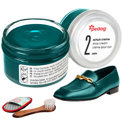 PEDAG 德国进口鞋油真皮保养油补色皮鞋油皮衣皮包上光护理无色保养油 深绿色12