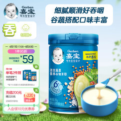 嘉宝（GERBER）【吞】混合蔬菜谷物高铁米粉  6月龄混合口味辅食米糊250g