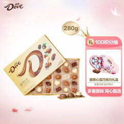 德芙（Dove）精心之选多种口味巧克力礼盒280g生日送礼物零食