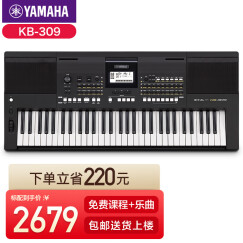 雅马哈（YAMAHA）电子琴初学者儿童入门成年人61键专业kb309考级琴kb291家用升级 新品KB309官方标配