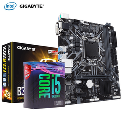 英特尔(Intel)酷睿i5 8400/9400F盒装处理器cpu主板套装显卡内存条台式机电脑硬件 技嘉B360M D2V i5 9600KF六核【3.7GHz 不带集显】