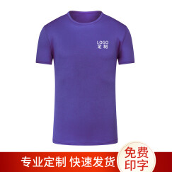 珍齐 毕业班服定制t恤印logo同学聚会周年纪念团队工作衣服广告文化衫 精梳棉紫色 XXL