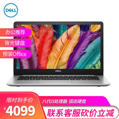 戴尔(DELL)灵越5370-2505轻薄本13.3英寸办公i5学生办公手提笔记本电脑 8GB内存 128G固态 银色定制 i5-8250U四核 HD620显卡 背光键盘