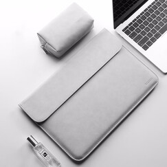 泰克森12电脑包air11苹果笔记本Macbook内胆包pro13皮套mac保护套15英寸手提 三代细腻皮纹微绒-横款绅士灰 Air13.3或Retina13.3英寸