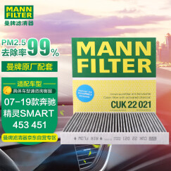 曼牌（MANNFILTER）活性炭空调滤清器空调滤芯CUK22021精灵FortwoCabrio适用453