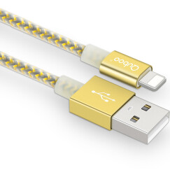 酷波苹果XS Max/XR/8/7/6/5s数据线充电线USB电源线Lighting手机连接线支持iphone5/6s/7Plus/SE/ipad等 金色