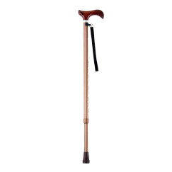 一期一会（ichigo ichie）日本品牌拐杖老人手杖可伸缩折叠铝合金拐棍 助行器拐杖 AS-10茶色