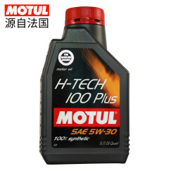 摩特（MOTUL）H-TECH 100 PLUS 全合成机油汽车润滑油 5W-30 SN级 1L 养车保养