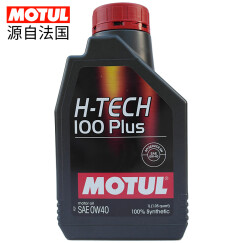 摩特（MOTUL）H-TECH 100 PLUS 全合成机油汽车润滑油 0W-40 SN级 1L 养车保养