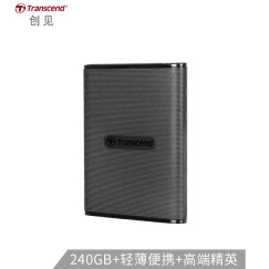 创见(Transcend)240G USB3.1移动固态硬盘ESD220C系列防刮耐磨 时尚轻薄 支持OTG移动设备