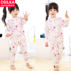 Å·Ë¿¿¨£¨OSILKA£© ¶ùͯ˯ÒÂÁ¬ÌåÒÂ˯ÒÂÅ®Çﶬ±¦±¦Á¬ÌåÒÂÄÐͯ¼Ò¾Ó·þ´¿ÃÞ·ÀÌß±»³¤Ðä˯Ò ²ÊºçÑò(ÀÁ´¿î) 5Âë(½¨Òé3Ëê°ë-4Ëê°ë/100-105cm)