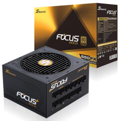 海韵 (SEASONIC) FOCUS PLUS 550FX 550W电源 80PLUS金牌全模/十年质保/全日系电容/14cm小身形/静音风扇启停