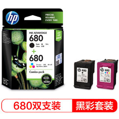惠普(HP)X4E78AA 680黑彩墨盒套装 (适用于HP DeskJet 2138/3638/3636/3838/4678/4538/3777/3778/5078)
