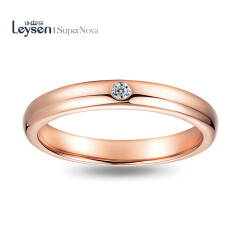 Leysen莱绅通灵珠宝钻石对戒 爱的加冕18K金钻戒 男女同款 单只 18K玫瑰金 19号