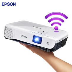 爱普生(EPSON) 无线升级版高清投影 商用会议培训教育教学投影仪 投影机 CB-S05E(CB-S04E升级版) 配件(吊架+100英寸电动幕布+10米高清线)