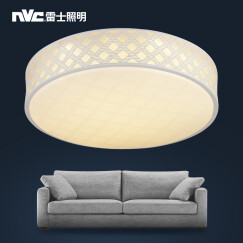 雷士（NVC）卧室LED吸顶灯具灯饰 温馨现代简约 时尚灯具 多色可调 菱形纹 18瓦双色光源直径42cm8-15平