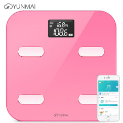 云麦(YUNMAI)好轻Color粉色智能体脂秤 家用电子体重秤 精准测人体脂肪 29项身体数据 京鱼座智能生态产品