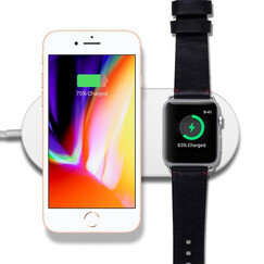加能 无线充电器 iPhone x无线充电器 苹果手机手表iwatch2/3代二合一通用 白色-苹果手表/手机通用带充电线 苹果/安卓/Type-c-USB插口通用版
