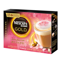 雀巢（Nestle）金牌馆藏  樱花拿铁 速溶咖啡 冲调饮品 12条*20g