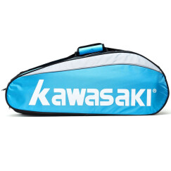 川崎KAWASAKI羽毛球拍包独立鞋袋单肩背包3支装TCC-047蓝色
