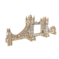 SUMUZU立体拼图馨联中国世界建筑木质手工木制拼图仿真模型儿童拼装玩具 伦敦塔桥