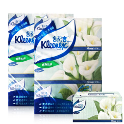 舒洁（Kleenex） 抽纸经典盒装抽纸200抽2层3盒装*2提 餐巾纸面巾纸 卫生纸