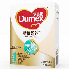 多美滋(Dumex)精确盈养儿童配方奶粉 4段(36个月以上儿童适用) 400克(专利精确益子 助力宝宝健康)