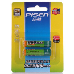 品胜（PISEN） 镍氢可充电电池 7号5号2500毫安2粒 五号七号适用于话筒相机玩具遥控器 7号(800mAh)/2粒装 标配+5号/7号标准充电器（四通道）