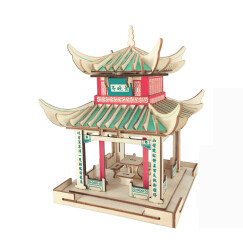 SUMUZU立体拼图馨联中国世界建筑木质手工木制拼图仿真模型儿童拼装玩具 爱晚亭
