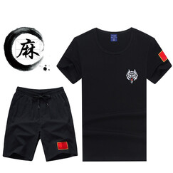 韩杰美(HANJIEMEI) 军迷装军迷服饰短袖T恤套装棉麻运动套装战术裤休闲短裤男五分工装裤套装 607黑+麻短裤301 4XL身高175-178cm体重175-200斤