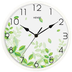 汉时（Hense）钟表 创意现代挂墙钟客厅卧室个性小时钟简约石英钟HW87 白色